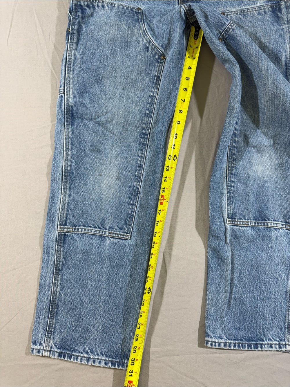 Vintage Carhartt Double Knee Carpenter Blue Denim Jeans - Picture 7 of 9